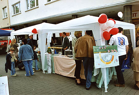 Der Guidant-Stand in der Gießener Innenstadt